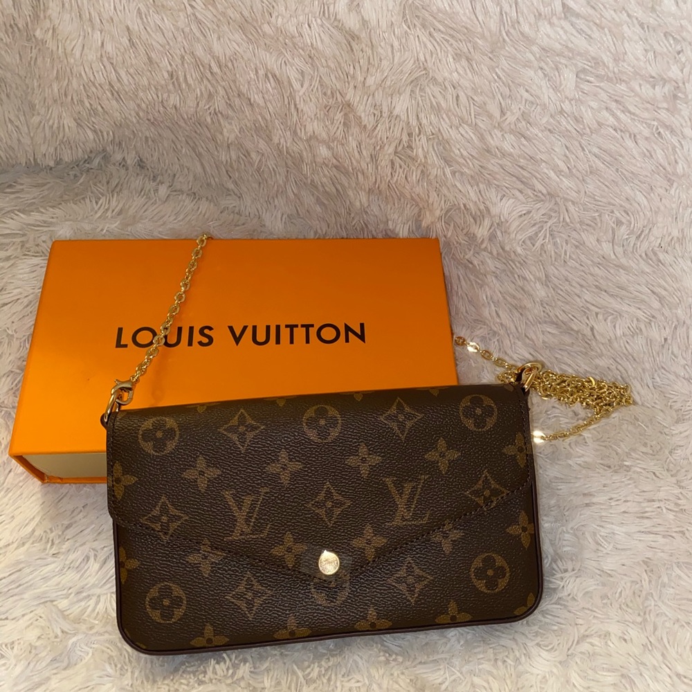 Monogram crossbody/clutch